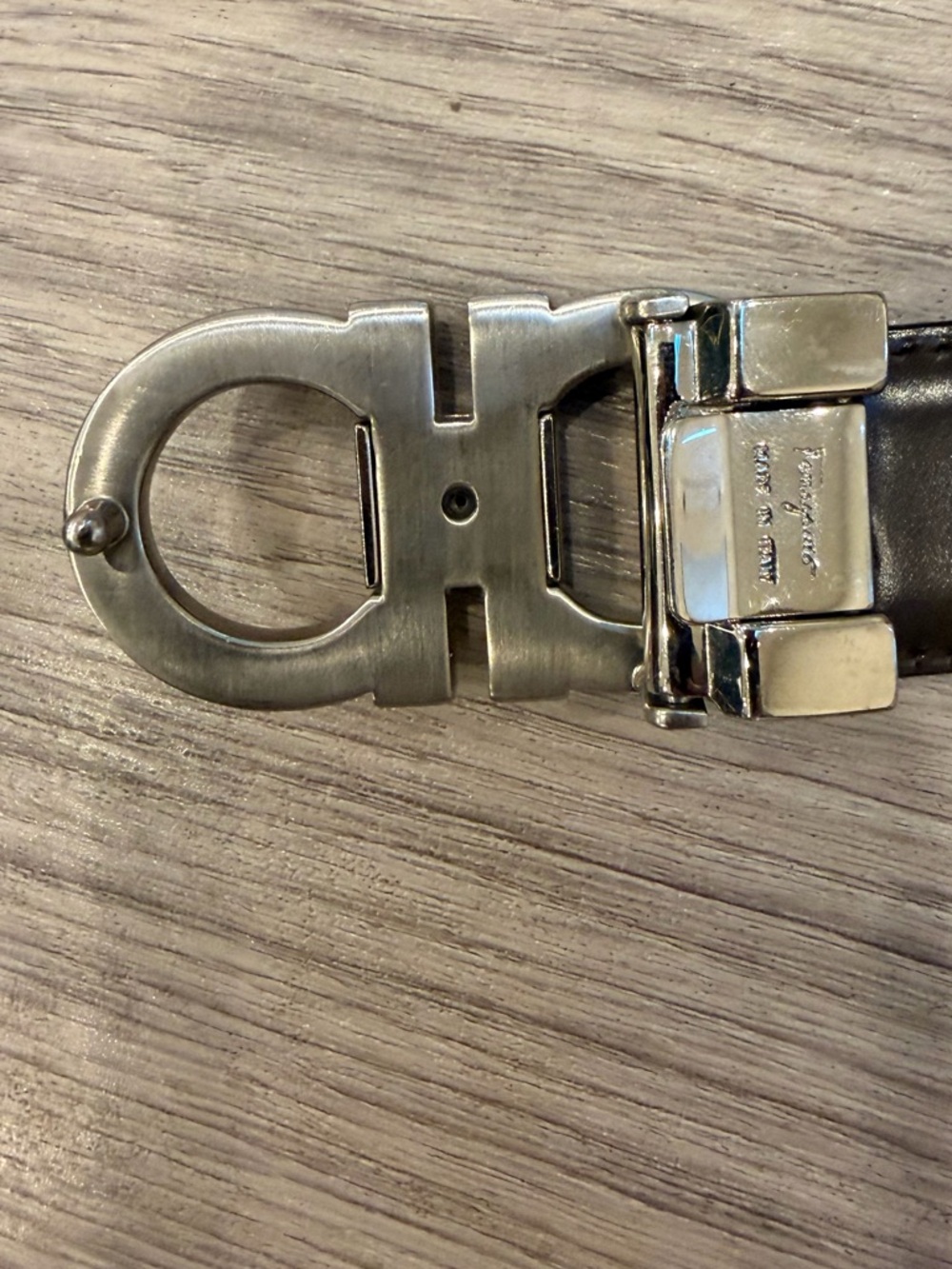 Salvatore Ferragamo Belt 36 inches Reversible Black Brown - Picture 5 of 5